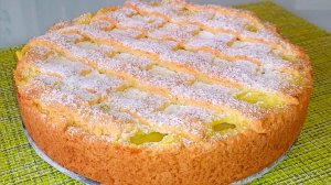ЯБЛОЧНЫЙ ПИРОГ с заварным кремом, можно даже сказать торт!