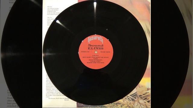 Nazareth. Sound Elixir. Side Two. П94 RAT 30786. Vinyl.
