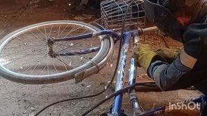 сварка порошковой проволокой,варю велосипед