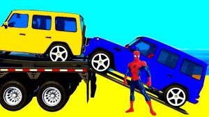 Мультики про Цветные Машинки для Детей Машины на Автовозе и Супергерои