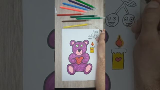 мишка и прочие простые рисунки для срисовки | how to draw a bear and others easy for kids смотреть онлайн