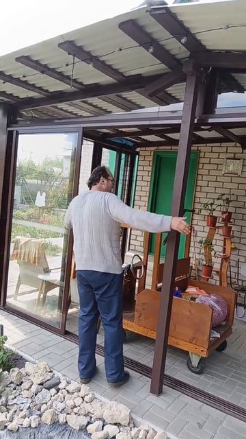 Веранда-  остеклённая,Алюм Строй,широкий профиль#вэто?