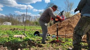 установка профильного столба 50на50 для забора