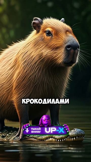 Капибары не боятся крокодилов 💪 смотреть онлайн