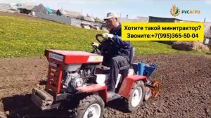 Посадка картофеля минитрактором Агромаш МТ-110! Работа