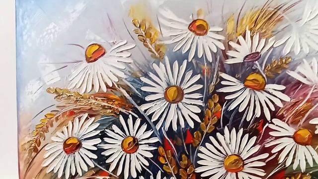 Картина с маргаритки | Разкош | Рисувани картини за сте смотреть онлайн