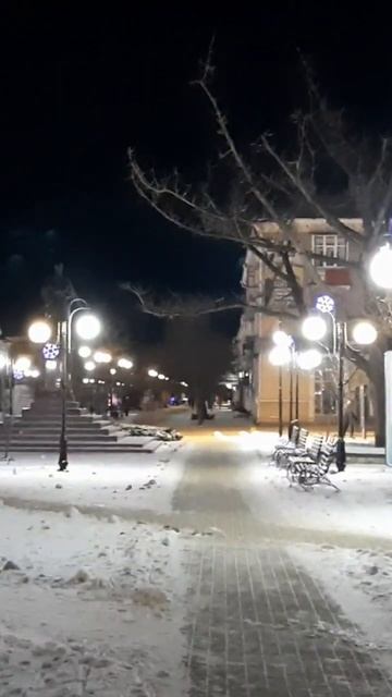 12.01.2024.Зимний,морозный вечер в Бердянске. смотреть онлайн