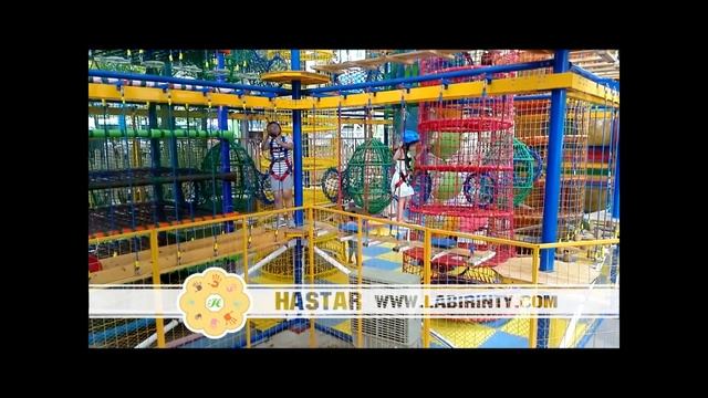 детский верёвочный парк:мостик с барабаном и мостик с смотреть онлайн