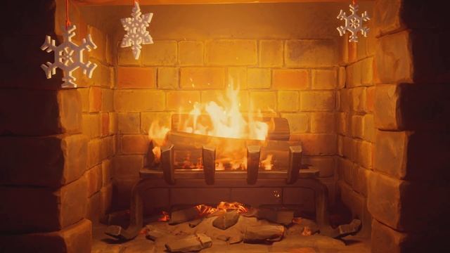 НОВОГОДНИЙ КАМИН FORTNITE 4K | Relaxing Christmas Crackling Fireplace Fortnite Winte
