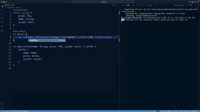 9.005. Create Structs in a Function смотреть онлайн
