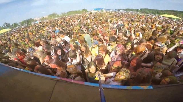 Фестиваль красок 2015 год. Ярославль. Go pro смотреть онлайн