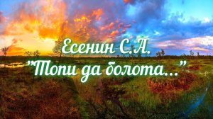 Есенин С.А. Топи да болота...