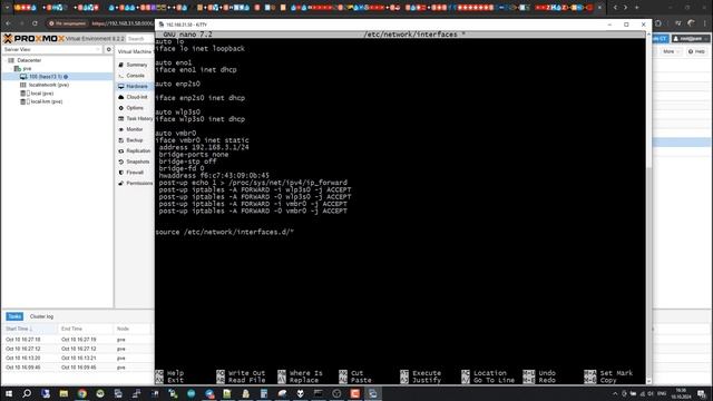 Настройка работы Proxmox сервера через Wifi интерфейс с пом смотреть онлайн