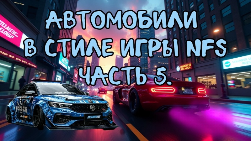 Автомобили в стиле игры NFS. Часть 5. #нейросеть смотреть онлайн