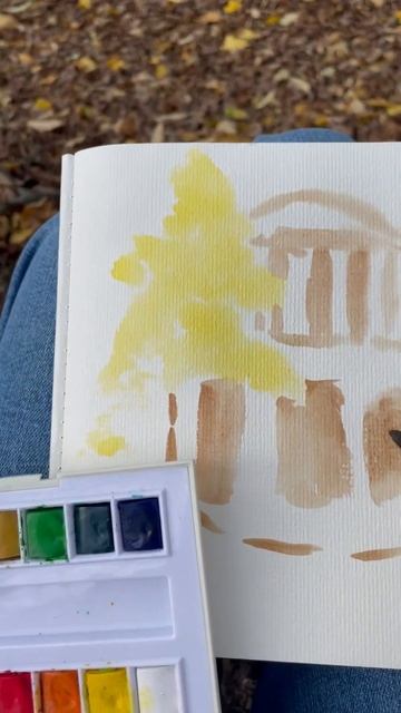 Рисую красоту осени, поющая беседка))) смотреть онлайн