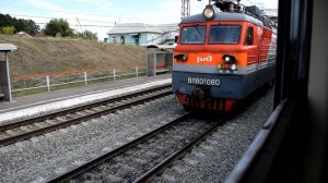 Электровоз ВЛ80С-080 с подбитым составом.