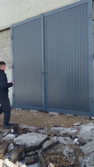 Ворота гаражные, ворота ангарные на заказ. Производст смотреть онлайн