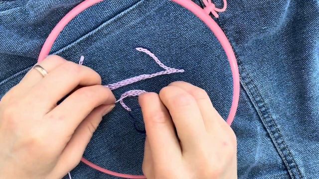 НАДПИСЬ ИМЕНИ🌸DIY Вышивка на одежде/Тамбурный шов/Про? смотреть онлайн