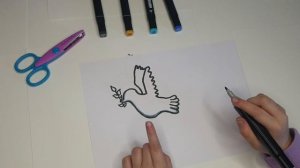 Как нарисовать белого голубя. Рисование от 6 лет