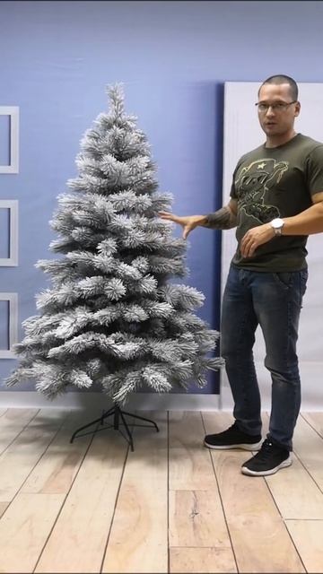 Искусственная ёлка Сосна литая заснеженная смотреть онлайн