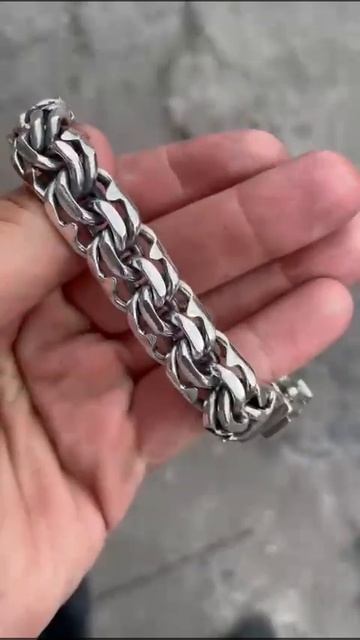 Браслет бисмарк Якорь 100гр. Серебро 925 проба. Чернение смотреть онлайн