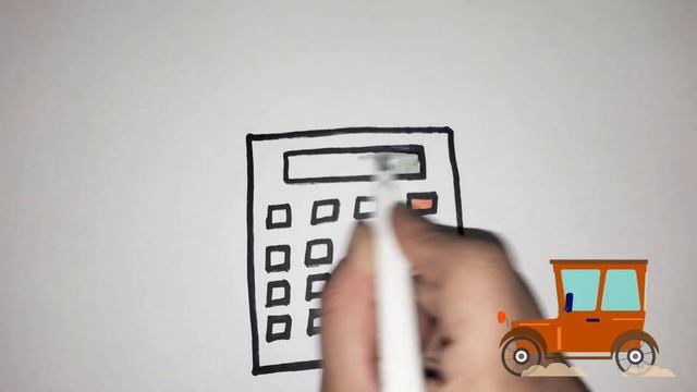 Рисуем калькулятор для детей/ How to draw a calculator for kids/ смотреть онлайн