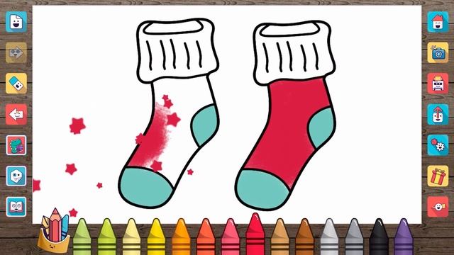 Раскрасим носки.Милые носочки . смотреть онлайн