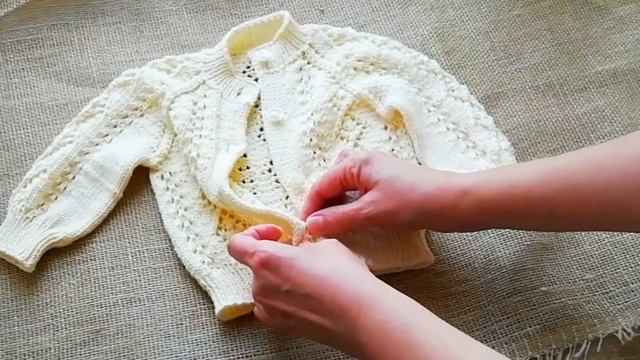 Детская ажурная кофточка . Детская французская кофточка . Обзорное видео . смотреть онлайн