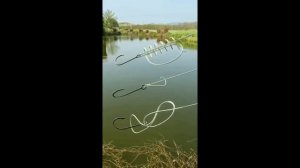 Как привязать крючок к леске. "Три варианта".