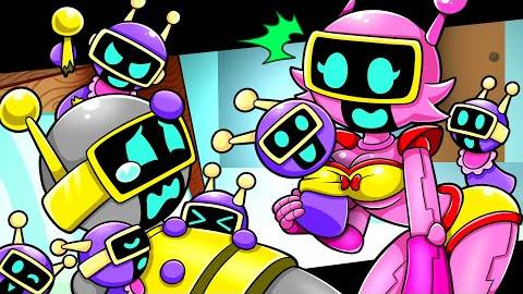 SPRUNKI Fun Bot & Pink Bot Kiss… and Boom!  #sprunki #Спрунки