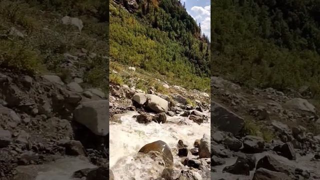 Грузия, Местия. Водопады, из ледника Ушба