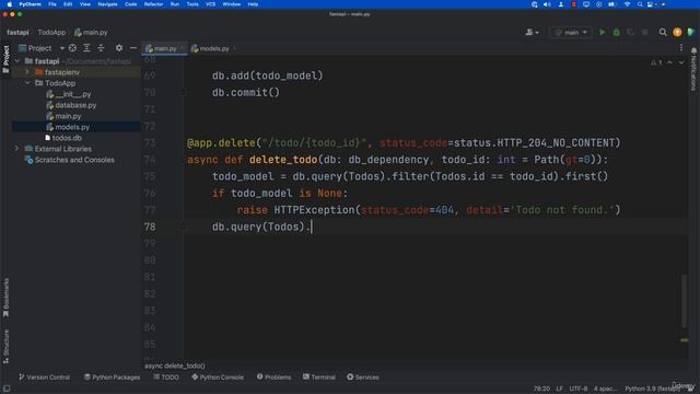 5. FastAPI Project Delete Request (Todo Project) смотреть онлайн