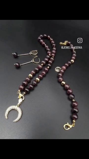 Авторские украшения. В наличии и на заказ. Гранат. смотреть онлайн