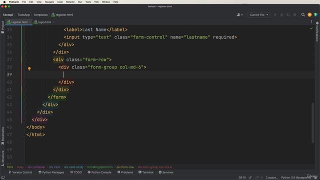 8. FastAPI Full Stack - Register Page смотреть онлайн