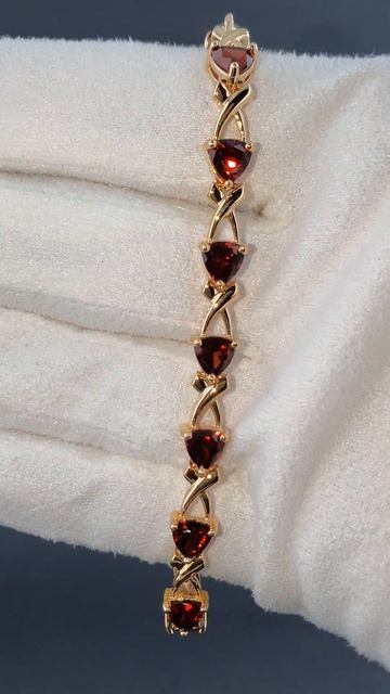 Браслет из красного золота 585 пробы с гранатами Арт 57897 смотреть онлайн
