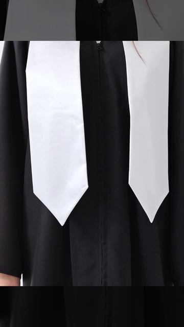 Мантия выпускника с галстуком - цвет белый