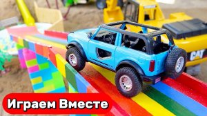 Машинки мультики 🚗 Детский гараж: учим цвета с грузовиком и машинками 🚗 Видео для детей