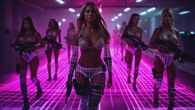 Звездные девушки в неоновом свете. Star Babes – Neon Grid Retro. Mr. Tech Prophet смотреть онлайн