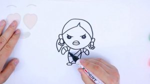 Drawing angry girl for Kids / बच्चों के लिए ड्राइंग गर्ल / Рисунок злая девочка для детей