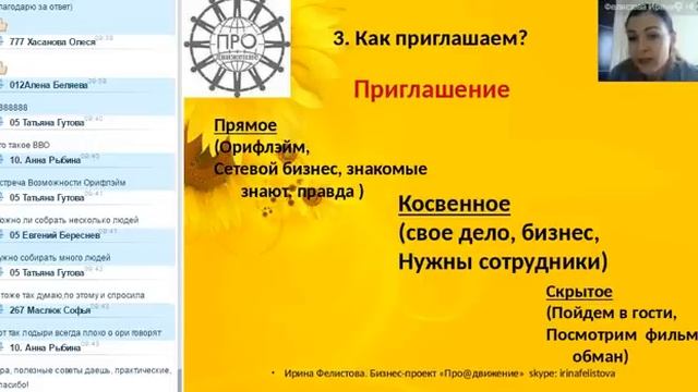 2016 09 21 Фелистова Ирина Как работать с теплым рынком!