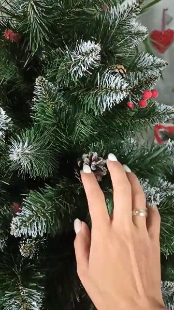 Ель искусственная с красной калиной смотреть онлайн