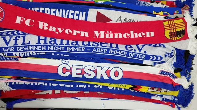 36842 Шарфы футбольные, спортивные фанатские, 5пак, Siarpe Sportive, секонд (extra) оптом