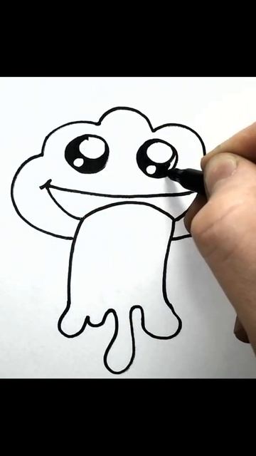 КАК нарисовать веселую тучку #shorts смотреть онлайн