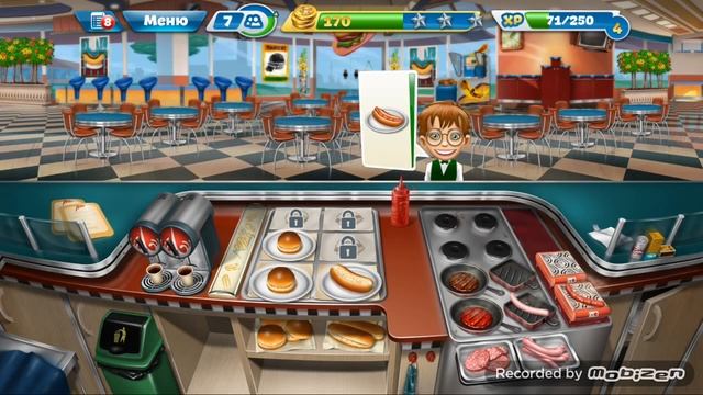 Cooking fever fast food court level 10, Кухонная лихорадка закусочная 10 уровень. смотреть онлайн