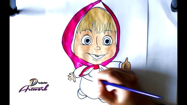 How to draw a Masha and the Bear | Рисуем Машу и Медведь смотреть онлайн