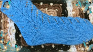 Очень красивый узор с волнистыми краем 🔥Вязание по кругу🧶