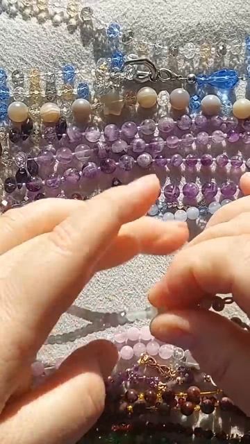 Різноманіття намистин  #гранат #аметист #аквамарин #аг?