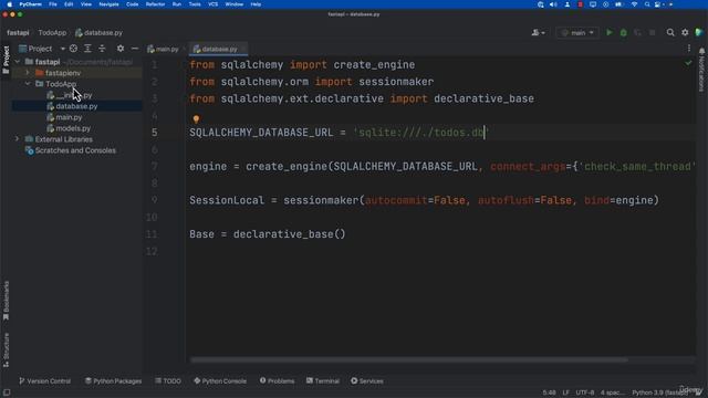 4. FastAPI Project Main (Create Database Connection for API) смотреть онлайн