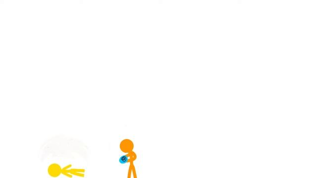 оранжевый против жёлтого стикмена (битва стикменов) смотреть онлайн