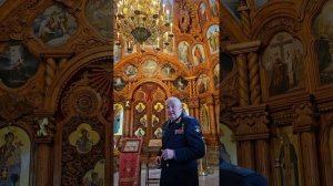 Космонавт Валерий Григорьевич Корзун, экскурсия в храме Преображения Господня, Звездный городок